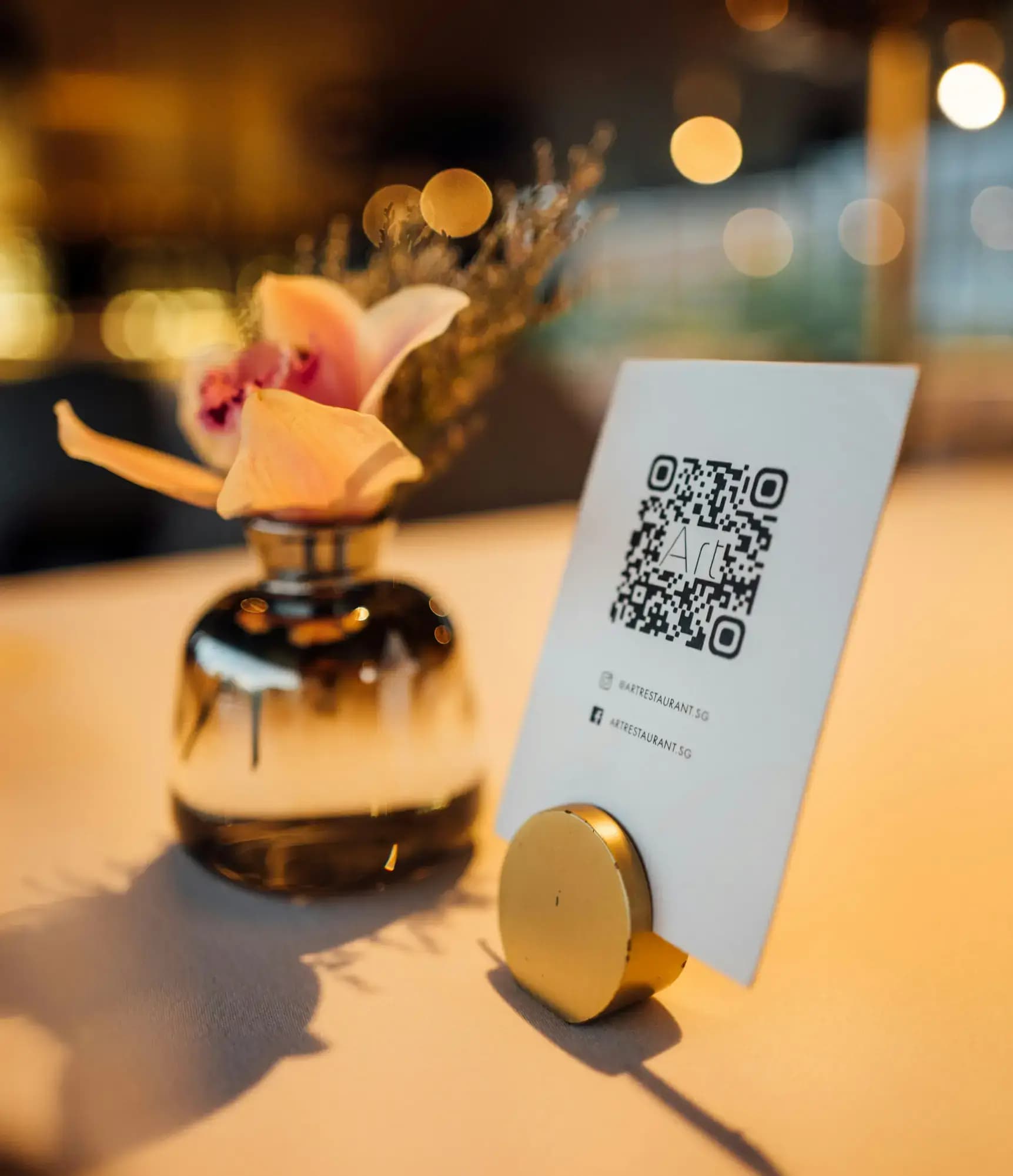 QR code on a studio front desk for private member feedback